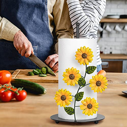 Sunflower Paper Towel Holder Sunflower Kitchen Decor and Accessories Yellow | Sunflower Kitchen Decor and Accessories Yellow Paper Towel Holder Sunflower Decor Set Flower Cute Unique Farmhouse Country