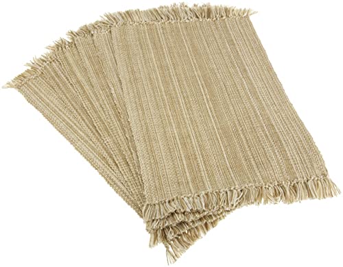 DII Variegated Tabletop Collection, Placemat Set, 13x19, Off-White, 6 Piece - color: Off-white, size: 19" x 13" (Set of 6)