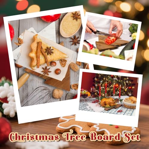 Christmas Tree Shaped Marble Charcuterie Cutting Serving Board