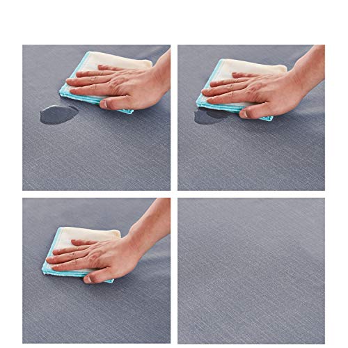 NLMUVW Square Vinyl Tablecloth 100% Waterproof Oil Proof Spill Proof PVC Table Cloth Wipe Clean Table Cover for Kitchen Dining Picnic, Dark Grey, 48 x 48 inch - color: Dark Grey, size: 48" x 48" (Square)