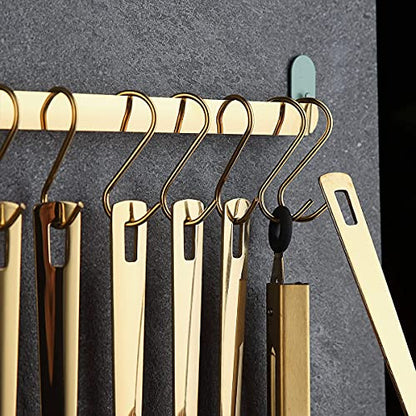 Gold Cooking Utensils Set, Kyraton Stainless Steel 37 Pieces Kitchen Utensils Set with Titanium Gold Plating, Kitchen Gadgets Tool Set with Utensils Racks Heat Resistant Dishwasher Safe - color: 2.37 piece gold set