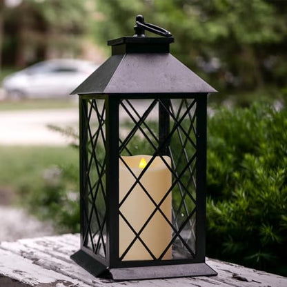 Large Outdoor Waterproof Flameless Candles with Remote and Timers, Battery Operated LED Flickering Pillar Candles, Long-Lasting, Ivory Plastic, D 4" x H 6", 1 Pack - color: 1 Pack-D4"x H6"
