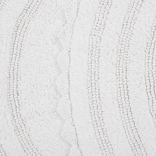 Royal Blaze Crochet Reversible Bath Mat Runner 100% Cotton Bathroom Rug Runner, Extra Large Oval 24×72 Soft White - color: Soft White, size: 24"x72" Oval