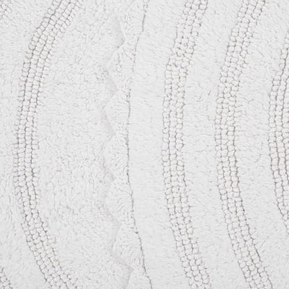 Royal Blaze Crochet Reversible Bath Mat Runner 100% Cotton Bathroom Rug Runner, Extra Large Oval 24×72 Soft White - color: Soft White, size: 24"x72" Oval