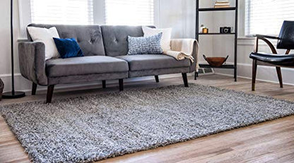 Unique Loom Solid Shag Collection Area Rug (2' 2" x 3' 1" Rectangle, Cloud Gray) - color: Cloud Gray, size: 2' x 3'1" (Rectangular)