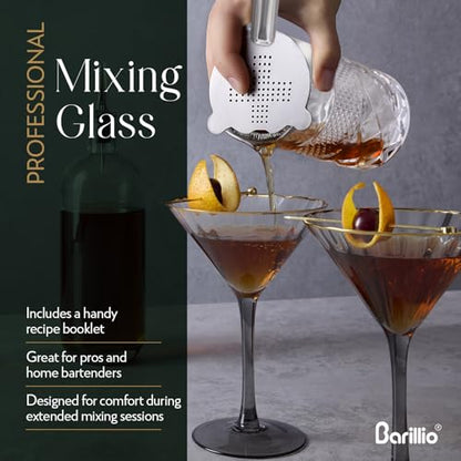 Barillio Premium Home Bar Bundle – 23-Piece Bartender Kit + 24 oz Crystal Mixing Glass