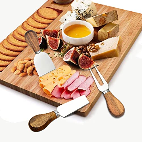 14 Piece Cheese Knife Set, Stainless Steel Cheese Knives | Charcuterie Boards Accessories, Butter Spreader Knife, Charcuterie Utensils with Wine Accessories & Premium Gift Box