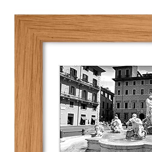 Americanflat 4x6 Collage Picture Frame with Shatter-Resistant Glass - Fits Five 4x6 Photos or Use as One 11x14 Picture Frame - Signature Collection - Collage Frames for Wall Display - Dark Oak | Overall frame size 11x14, Shatter-resistant glass, hangs ver