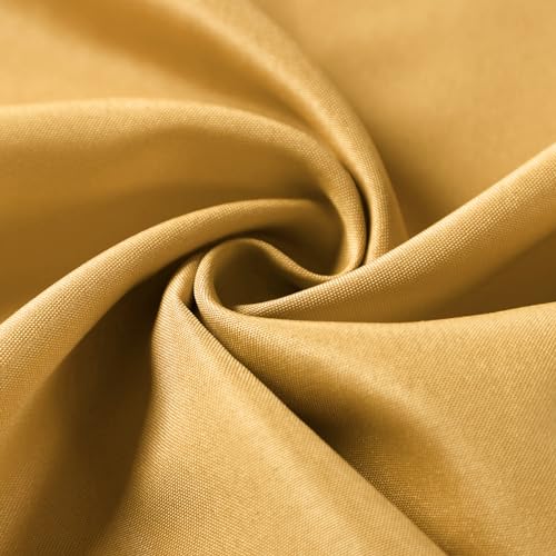 Bailarina Cloth Napkins Set of 80,17x17 inches Dinner Napkins Cloth Washable,Polyester Square Table Cloth Napkin Bulk with Hemmed Edges Ideal for Banquets, Parties and Weddings-Gold - color: Gold