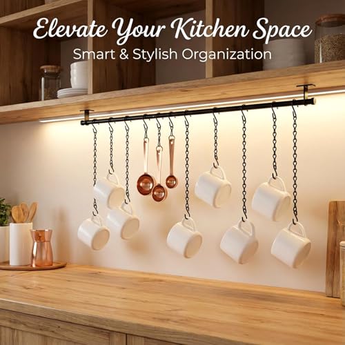RAINFLOW 15PCS Hanging Plant Chain - Heavy Duty Hanging Basket Chain | Black Metal Chains for Hanging Plants, Birdbaths, Bird Feeders, Lanterns, Baskets, Indoor Outdoor Garden Decor