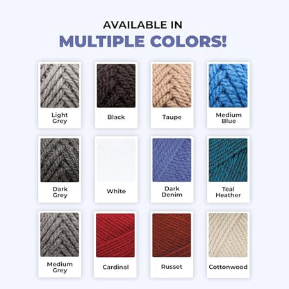 Mary Maxim Titan Bulky Yarn, Weight 5 Acrylic, Chunky Yarn for Crocheting and Knitting, Ideal for Thick, Soft Blankets, Throws, and Graph Style Sweaters, 80 Yards - Dark Denim - 1 Skein - color: Dark Denim