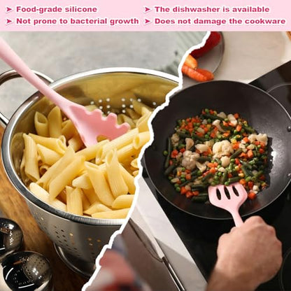 29 Pcs Pink Kitchen Utensils Set, Kitchen Decor Accessories with Silicone Cooking Utensils, Oven Mitts, Dish Towels, Cutting Boards and Apron for Cooking Baking