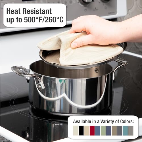 All-Clad Premium Pot Holder & Hot Pad: Heat Resistant to 500 Degrees - 100% Cotton, 10"x6.25" Hot Pad for Kitchen and Barbeque, (1-Pack), Almond - color: Almond, size: 1 Pack