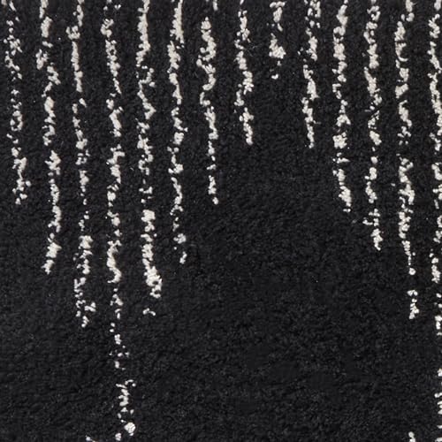 SKL Home Geo Diamond Bath Rug with Tassels, Anti-Slip, 20" x 30", Black | 100% Cotton with Latex backing. Plush & absorbent. Modern boho design works in the bathroom, kitchen or any space. - color: Geo Diamond, Black, style: Rug