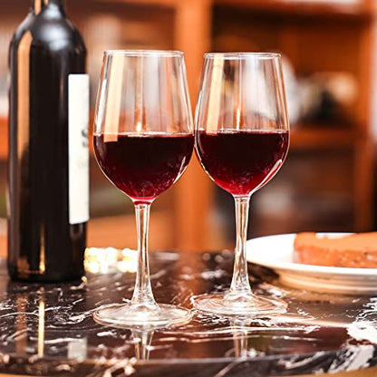YANGNAY Wine Glasses (Set of 12, 12 Oz), All-Purpose Red or White Wine Glass with Stem, Durable, Dishwasher Safe - size: 12 Count (Pack of 1)