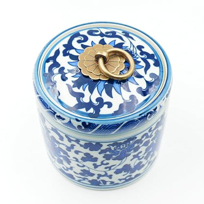 Blue and White Salt Cellar with Lid, Salt Containers for Countertop, Salt Box, Salt Holder, Salt Bow, Salt Jar, Salt Dish, Salt Well, Salt Keeper, Salt Crock