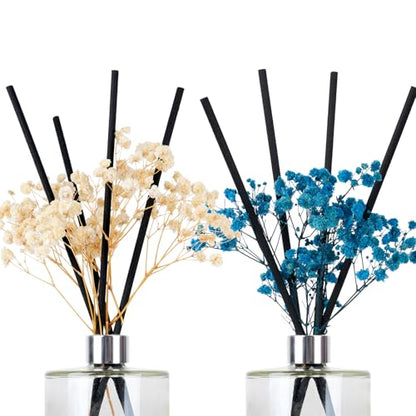 Flower Reed Sticks 62pcs 5 Mixed Colors - Oil Refills Air Freshener | Essential Oil Diffuser Refills. Air Freshener for Room, Bathroom, Office. Great Gift for Home.