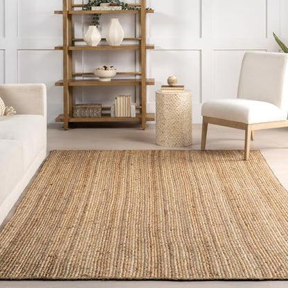 nuLOOM Rigo Hand Woven Farmhouse Jute Runner Rug, 2' 6" x 6', Natural - color: Natural, size: 2'6" x 6' (Rectangular)