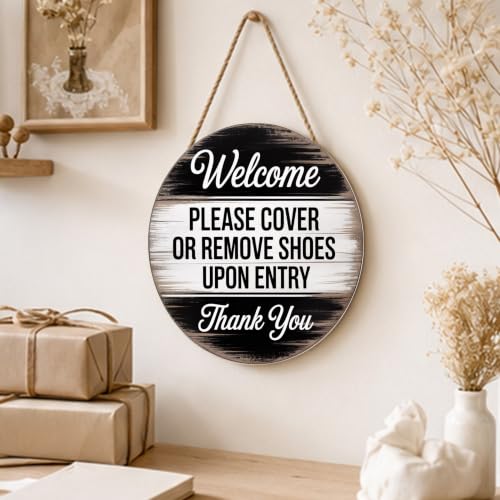Welcome Farmhouse Wood Hanging Sign - color: Purple