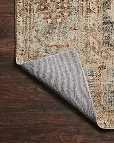 Loloi Margot Ocean/Spice 2'-0" x 5'-0" Accent Rug | MAT-03 CloudPile™ Printed Approx. 2x5 Blue Entryway Kitchen, Timeless, Classic, Plush, Luxurious, Accent Rug - color: Ocean / Spice, size: 2' x 5' (Rectangular)