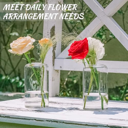 12pcs Glass Bud Vases - 5 Inch Tall Clear Flower Vases for Centerpieces, Glass Vase Modern Bud Vase for Wedding Party Dining Table Centerpieces, Living Room Decorative, Home Decor - size: 12 Pcs 5 Inch