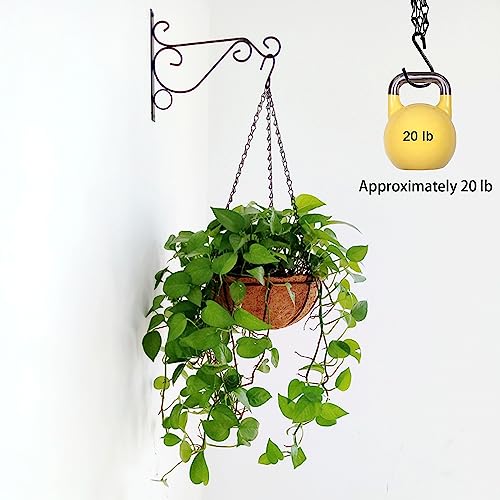 PCTC 3 Pack 18 inch Hanging Basket Chain,Hanging Plant Holder | Flower Pot Basket Chains 3 Point Replacement Chain Hangers with S Hooks for Planters, Bird Feeders, Lanterns & Garden - size: 18 inch