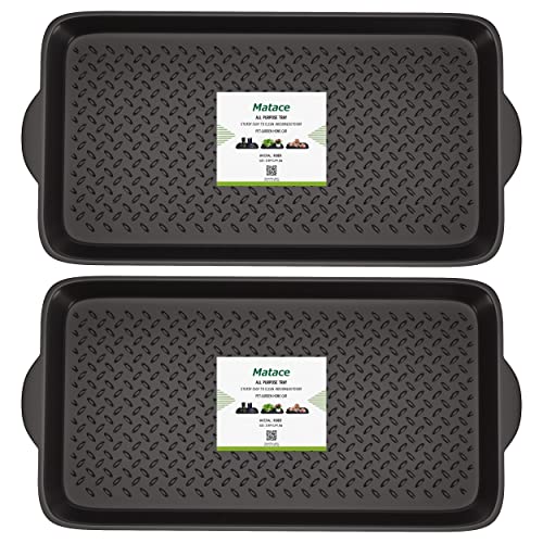 2 Pack Rubber Small Boot Tray for Entryway,Boot Mat,Shoe Tray,Shoe Mat for Indoor and Outdoor Use, 27.95"x 15.74" (Pack of 2) - size: 29.5"L x 15.7"W x 1.2"Th (Pack of 2)