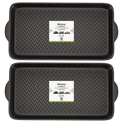 2 Pack Rubber Small Boot Tray for Entryway,Boot Mat,Shoe Tray,Shoe Mat for Indoor and Outdoor Use, 27.95"x 15.74" (Pack of 2) - size: 29.5"L x 15.7"W x 1.2"Th (Pack of 2)