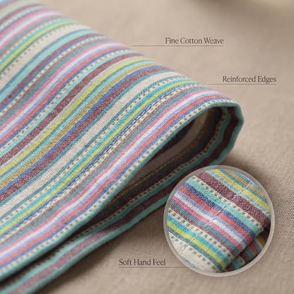Urban Villa Cloth Napkins Cotton 20x20 (Set of 12) Multi Blue - color: 011 Multi Blue, size: 20" x 20" (Set of 12)