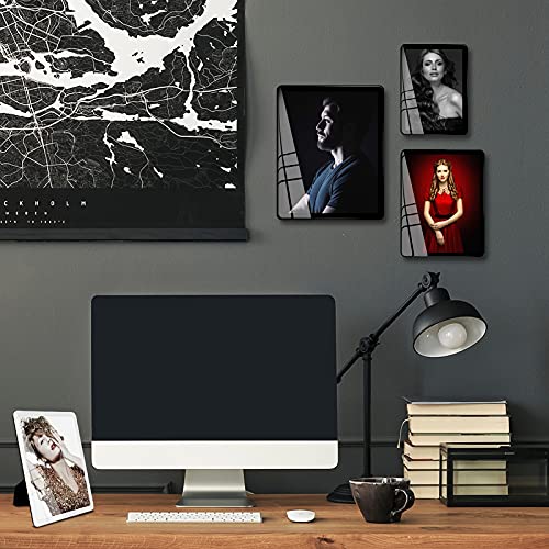 Bluesun 8x10 Picture Frame Black Standing can be Vertical and Horizontal - Real Glass Frames, Cool 8×10 Photo Frame, Wall Frames Gifts for Men Boyfriend Dad Boss and Loved Ones(8x10, Black) | 8×10 Photo Frame Black with Tempered Glass & Rounded Corners, W