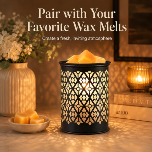 Wax Melt Warmer Metal Wax Warmer for Scented Wax Candle Wax Burner | Electirc Wax Melt Warmer Candle Melter as Gifts for Moms Grandma Women Girls (Diamond) - style: Diamond