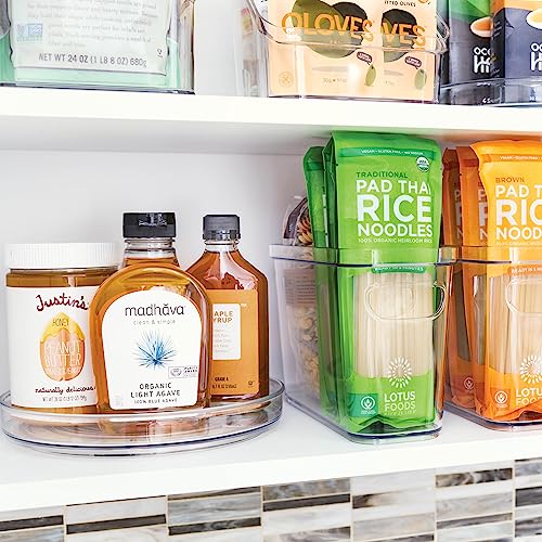 iDesign 9-Inch Lazy Susan Organizer - Small Lazy Susan Turntable for Cabinet or Pantry, 2-Pack, Clear - size: 9 Inch, style: Pack of 2