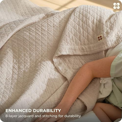 Bedsure PureWoven 100% Cotton Muslin Blanket 8-Layer, Queen, Linen Beige | 90" X 90", Breathable, Moisture-Wicking, All-Season, Softens After Wash, 460 GSM, Gauze Bedding, Low Shedding, for Adults - color: Linen Beige, size: Queen