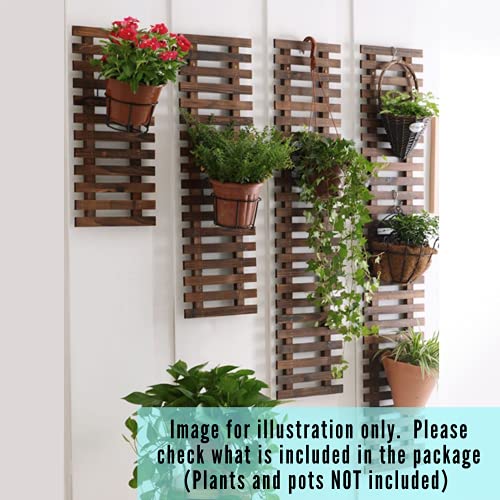 ShopLaLa Wooden Wall Planter (120cm) Wood Hanging Planters for Indoor Plant | Vertical Garden, Plant Wall Mount Planter, Air Plant Succulent Holder for Flower Pot Display Hanger Frame Outdoor Plants - size: 120cm (47.2")