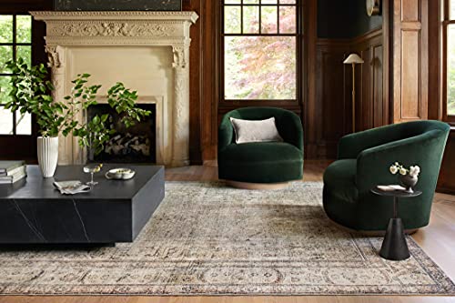 Loloi Margot Antique/Sage 2'-6" x 7'-6" Runner Rug | MAT-01 CloudPile™ Printed Approx. 3x8 Ivory / White Hallway Entryway Kitchen, Timeless, Classic, Plush, Luxurious, Runner Rug - color: Antique / Sage, size: 2'6" x 7'6" (Rectangular)