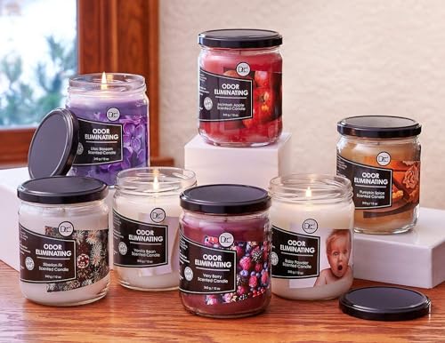 Horchata Odor Eliminating Highly Fragranced Candle - Eliminates 95% of Pet, Smoke, Food, and Other Smells Quickly - Up to 80 Hour Burn time - 12 Ounce Premium Soy Blend - color: Horchata