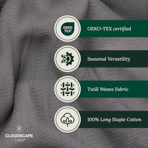 CSL Cotton Blanket King, Cooling Summer Blanket, Durable,108"x92",Dark Grey | King Size Cotton Blankets, Fits up to Cal King Bed, Soft & Breathable for All Season, Gift Ready with Reusable Tote Bag - color: 09. Dark Grey, size: King / Calking (92" x 108")