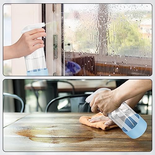 Rionisor Glass Spray Bottles with Silicone Sleeve Protection, Empty 16 oz Refillable Containers, Reusable Spray Bottles with Adjustable Nozzle for Hair, Cleaning Solutions, Essential Oils 1 Pack Blue - color: Blue, style: 1 Pack