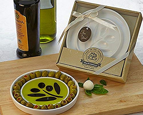 Taste of The Orchard Oil-Vinegar Appetizer Plate Dipping Dish