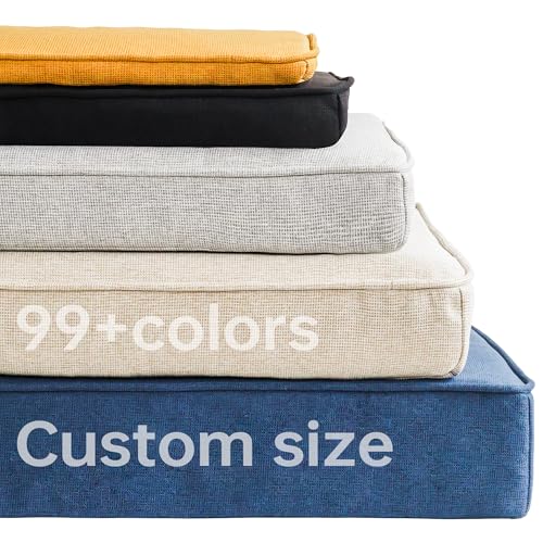 Customized Seating Softness and Hardness, Customized Size Bench Cushions, Suitable for Indoor/Outdoor Furniture, 6 Styles Available, 90+ Colors, Anti-Scratch and Waterproof (Pipeline) - color: Pipeline