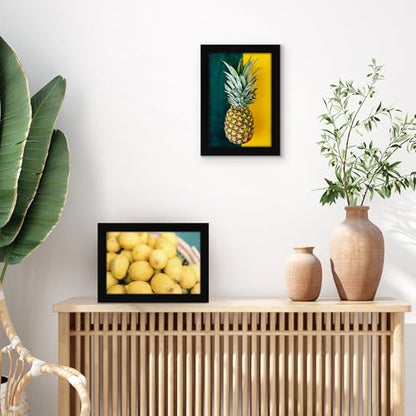 Americanflat 6x9 Picture Frame - Engineered Wood - Black | Shatter-resistant glass, wall or tabletop display with included easel, sawtooth hangers included - color: Black, size: 6x9