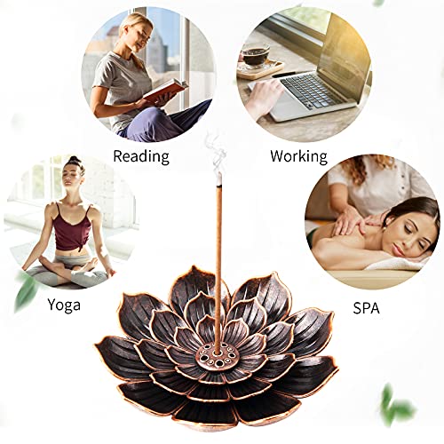 4Pack Incense Holder Cone Incense Burner Holder with Ash Catcher for Home Office Fragrance Accessories