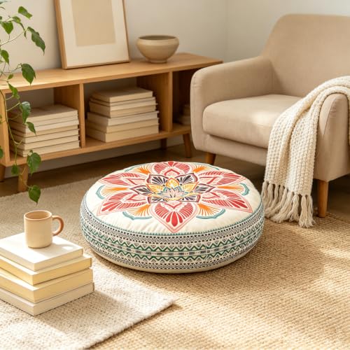 Supportive Floor Meditation Cushion - Large Floor Sitting Pillow for Yoga，L | Floor Sitting, Meditation Support, Yoga Use, Large Size - color: L