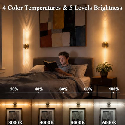 Rechargeable Wall Lights Battery Operated Sconce 2Pack(Gold Bubble Crystal) | 10000mAh Wireless Wall Lights With Touch & Remote, 4CCT, 360° Rotatable Wall Lamp for Bedroom Living Room Hallway 31.5in - color: Bubble Crystal Gold