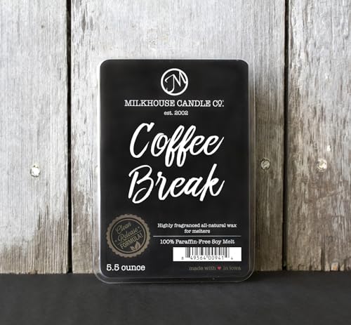Milkhouse Coffee Break Soy Wax Melts for Wax Warmer, 5.5 oz | Clean-Burning, Premium Fragrance Oil, Made in the USA - color: Coffee Break