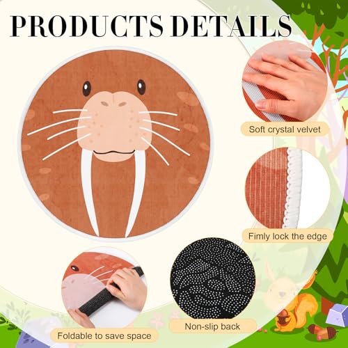 24 Pack Carpet Circles for Classroom, 16 in Non Slip Round Circle Mats for Classroom Sitting, Flexible Corner Circle Time Rugs for Reading Nook, Playing Areas, Library, Group Activity(Animal) - style: Animal
