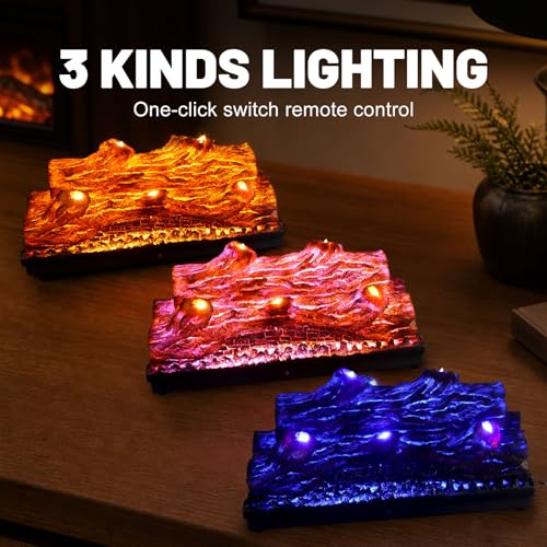 Electric Fireplace Logs Realistic Flame Effect Embedded Fireplace Flame Block 21.46 * 9.45 * 8.27 in USB Remotecontrol Fireplace Placement Not Emitting Heat - color: Extra Large