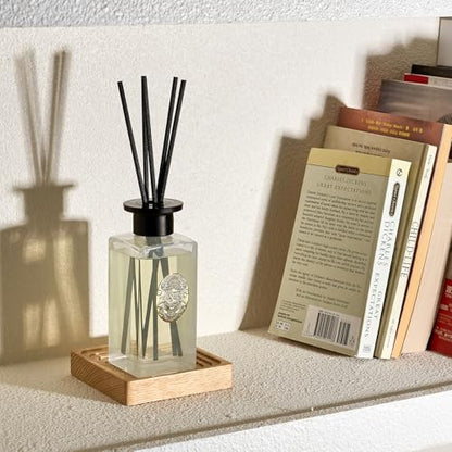 M&SENSE 6.3 oz Large Reed Diffuser Set | Jasmine Garland Scent Oil Diffuser with Sticks | Hotel Collection Non-Toxic Essential Oil |for Bedroom Bathroom Living Room - color: Jasmine Garland, size: 180ml
