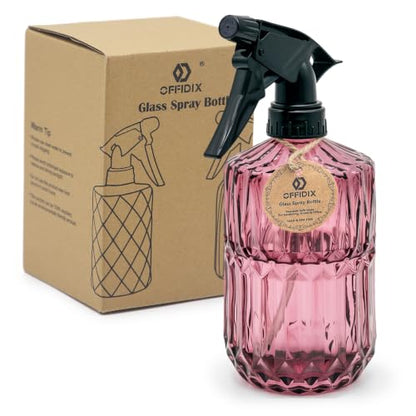 Glass Plant Mister 13.5 oz Fine Mist Plant Spray Bottle Amaranth | Adjustable Mist Nozzle PET Nozzle+Thickened Glass Bottle Gardening and Pet Cleaning, Water Misters Gifts for Plant Lovers - color: C-red