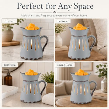 Ceramic Wax Melt Warmer, Electric Wax Warmer for Scented Wax Cubes | Candle Wax Warmer for Bedroom Bathroom Office Decor, Flameless Fragrance Warmer, Gifts for Women Mom Teacher Owl Lovers